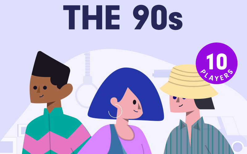 Trouble in the 90s – 10 Player Murder Mystery Game